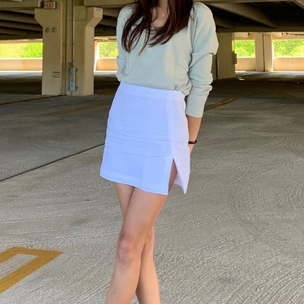 h&m green basic long sleeve